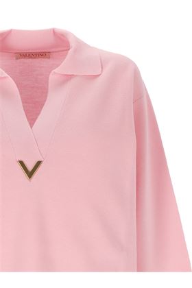 maglia in lana vergine rosa cipria Valentino PAP | 5B3KC56V8MJPC6